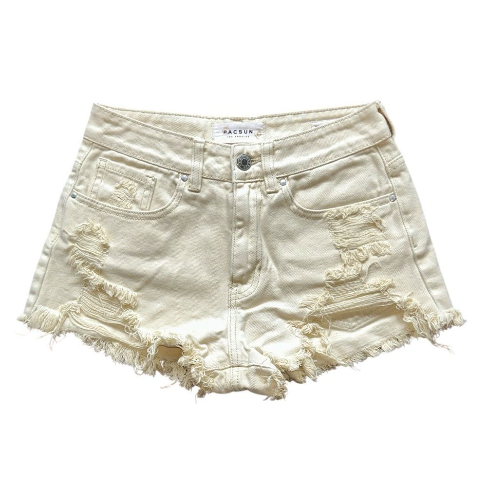 PacSun Light Yellow Mom Jean Shorts